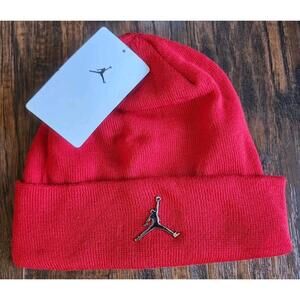 NIKE JORDAN Jumpman Active Knit Beanie ADULT UNISEX Hat Carbon Heather Red NEW